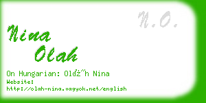 nina olah business card